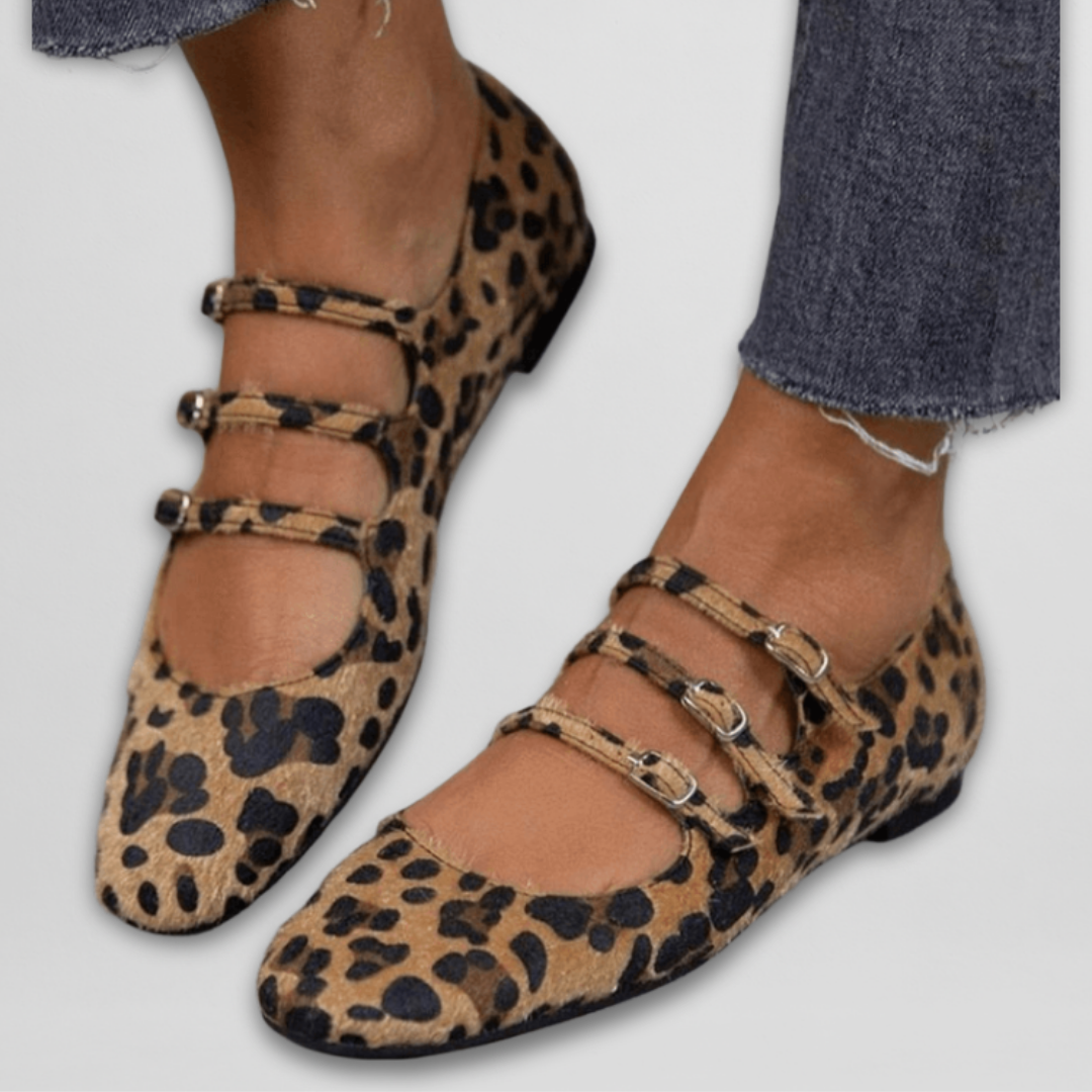 SavannaStride™ Triple Strap Flats