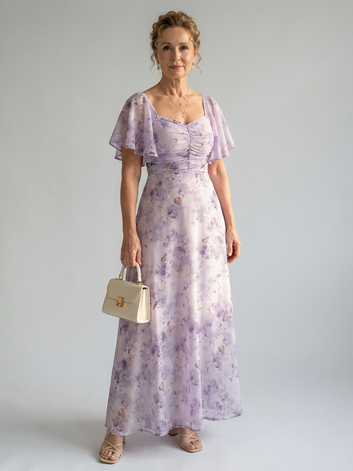 Vaelis | Midi-Kleid mit Flügelärmel