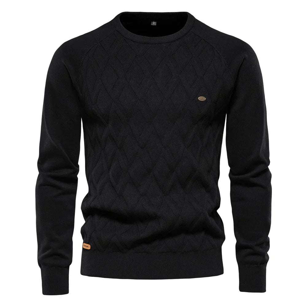 Theodor | Herrenpullover mit Rautenmuster