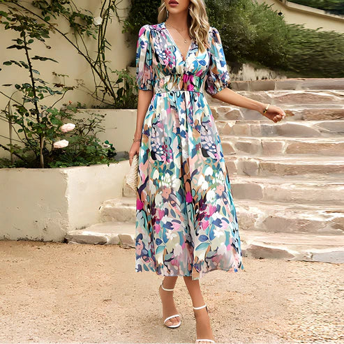 Everley | Vintage Lantern Sleeve Dress