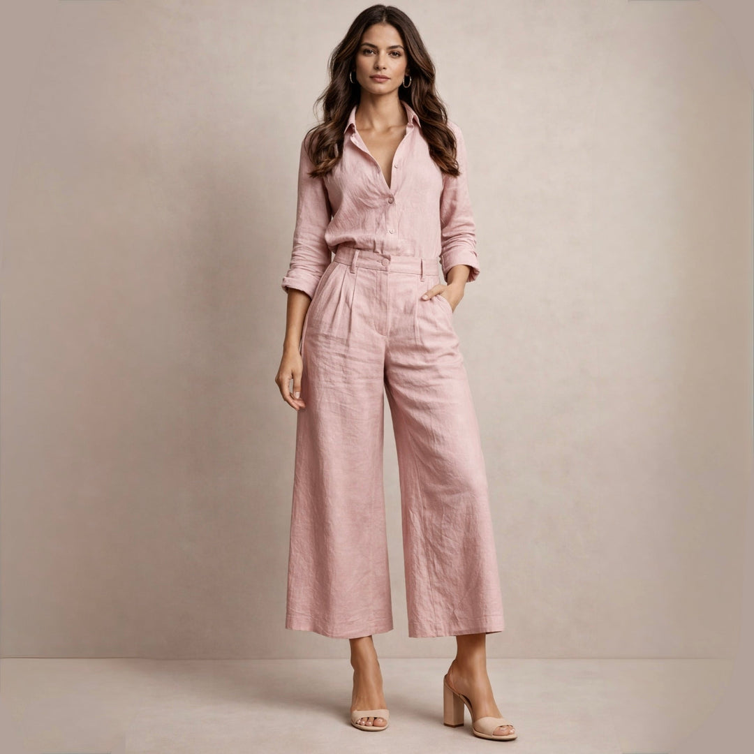 Delphine | Elegantes Leinen-Set