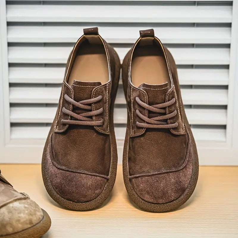 Herrenschuhe aus Wildleder mit Schnürung – Bequemer Freizeit-Stil