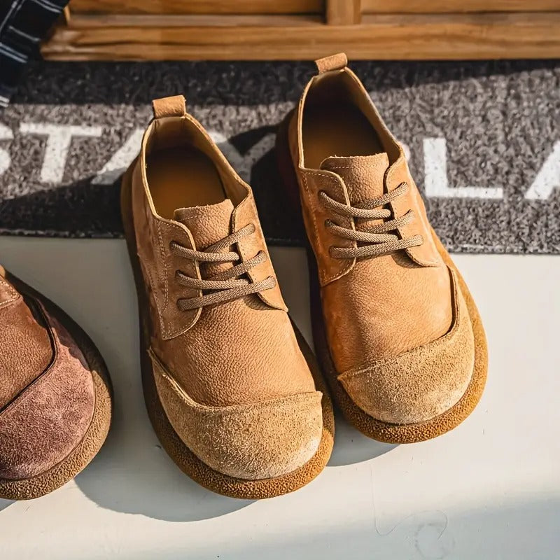 Herrenschuhe aus Wildleder mit Schnürung – Bequemer Freizeit-Stil