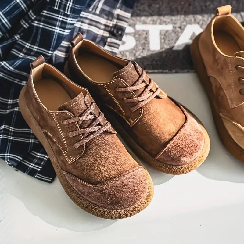 Herrenschuhe aus Wildleder mit Schnürung – Bequemer Freizeit-Stil