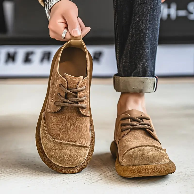 Herrenschuhe aus Wildleder mit Schnürung – Bequemer Freizeit-Stil