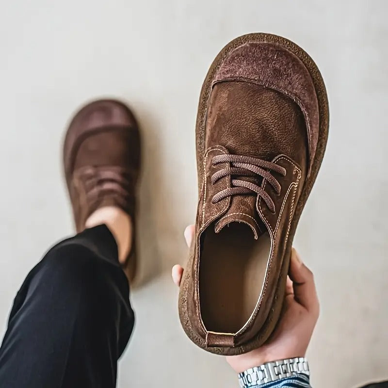 Herrenschuhe aus Wildleder mit Schnürung – Bequemer Freizeit-Stil