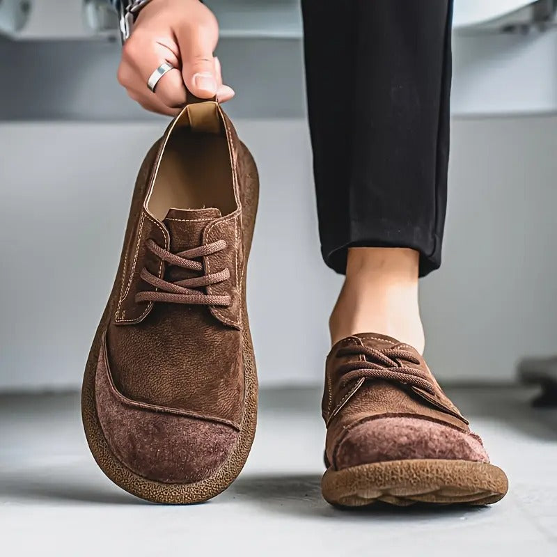 Herrenschuhe aus Wildleder mit Schnürung – Bequemer Freizeit-Stil