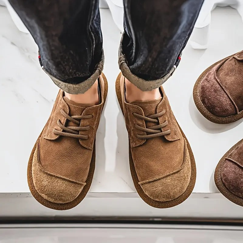 Herrenschuhe aus Wildleder mit Schnürung – Bequemer Freizeit-Stil