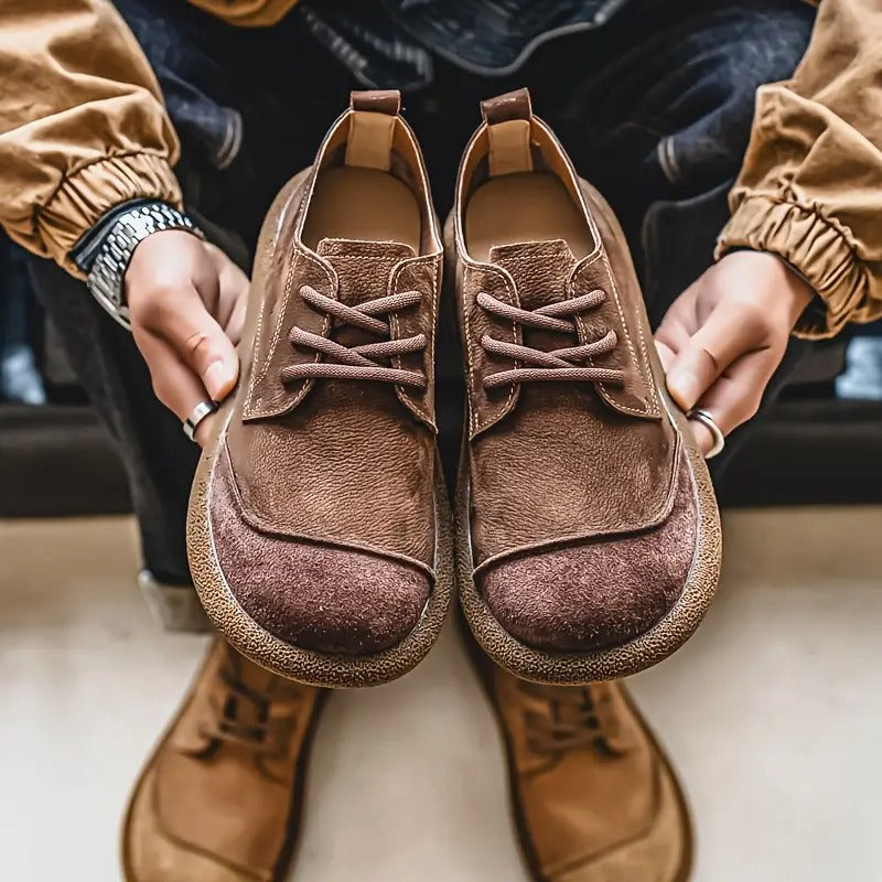 Herrenschuhe aus Wildleder mit Schnürung – Bequemer Freizeit-Stil