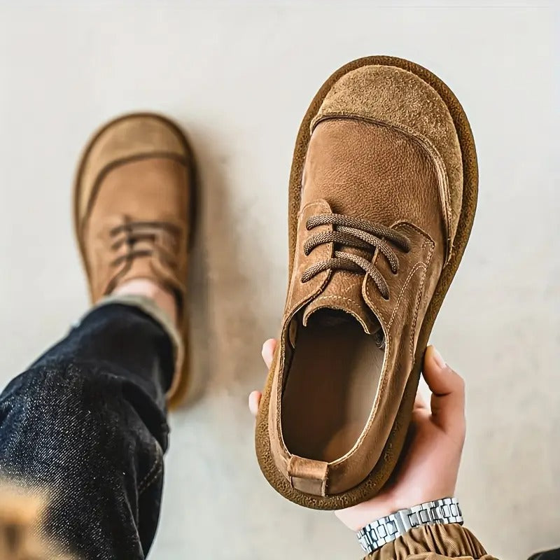 Herrenschuhe aus Wildleder mit Schnürung – Bequemer Freizeit-Stil