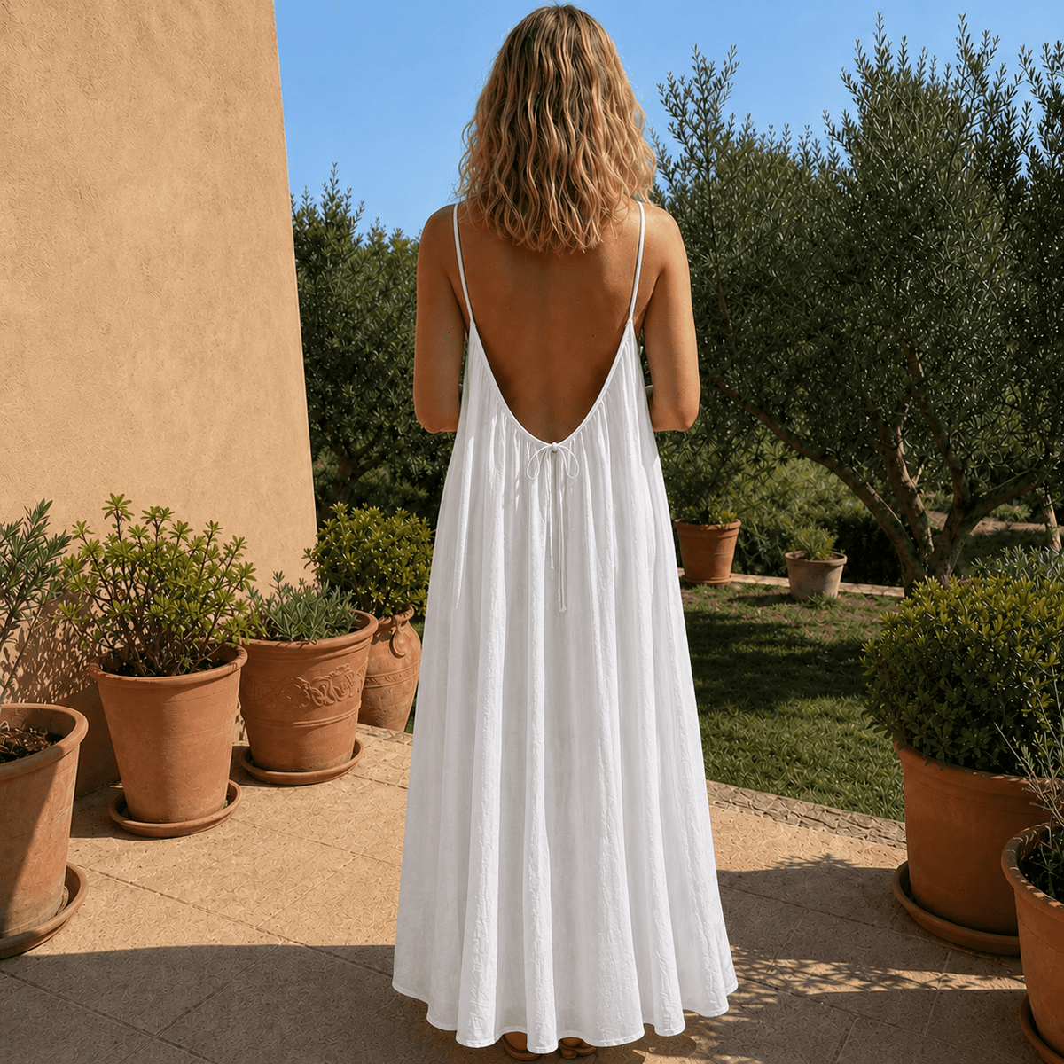 Sommernacht | Elegantes Sommerkleid mit Rückenausschnitt