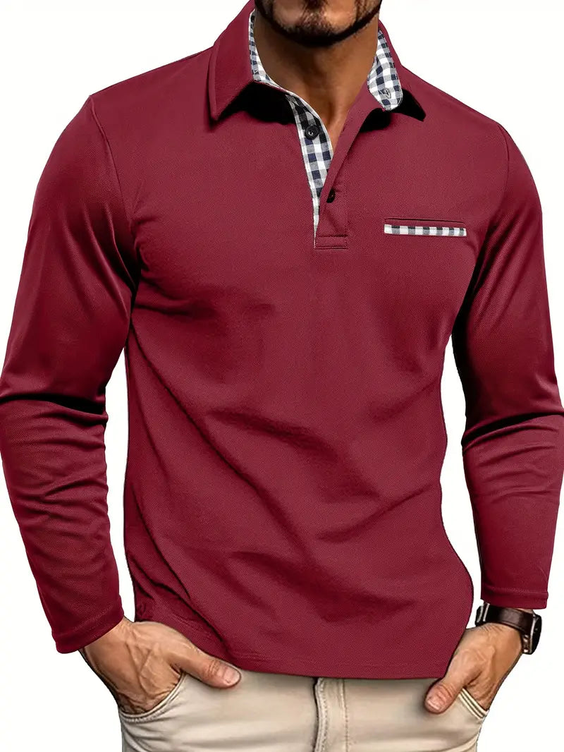 Stilvolles Herren-Langarm-Poloshirt – Komfortabel und zeitlos
