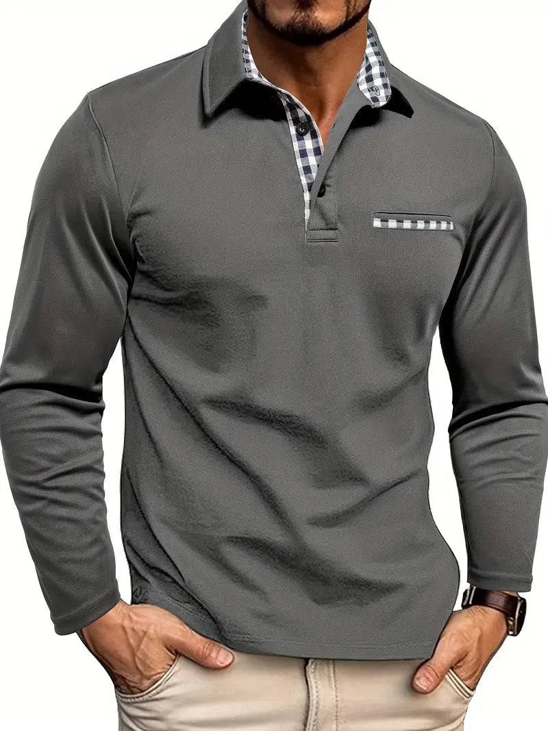 Stilvolles Herren-Langarm-Poloshirt – Komfortabel und zeitlos
